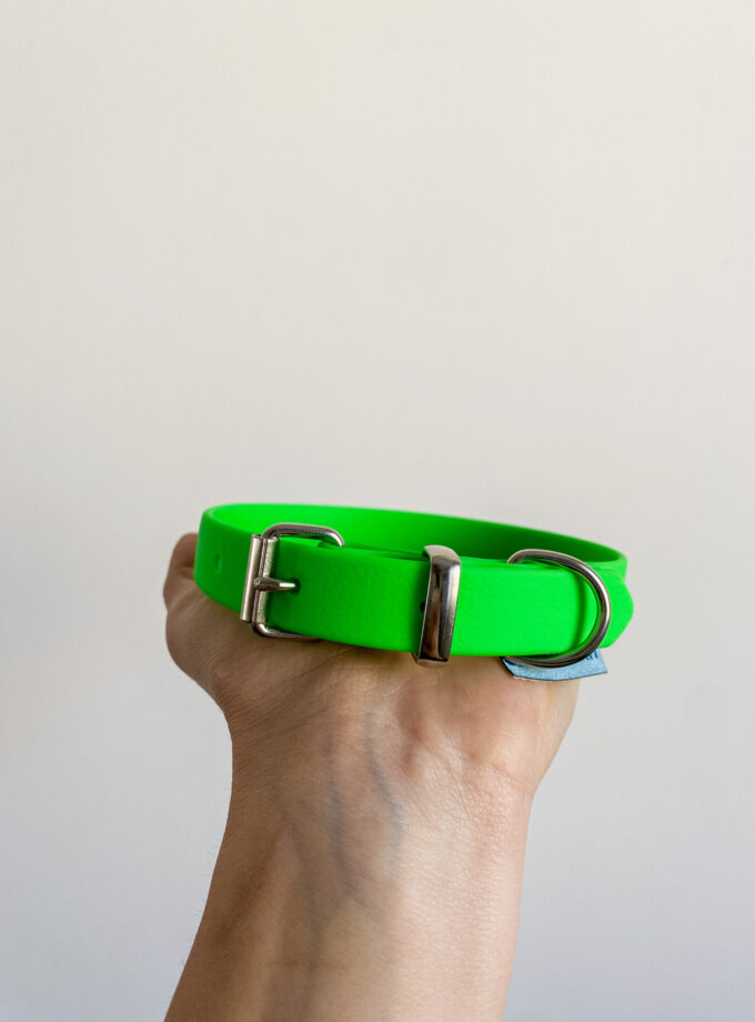 Obroża Na Sprzączkę Zielony Neon (16/20/25mm)